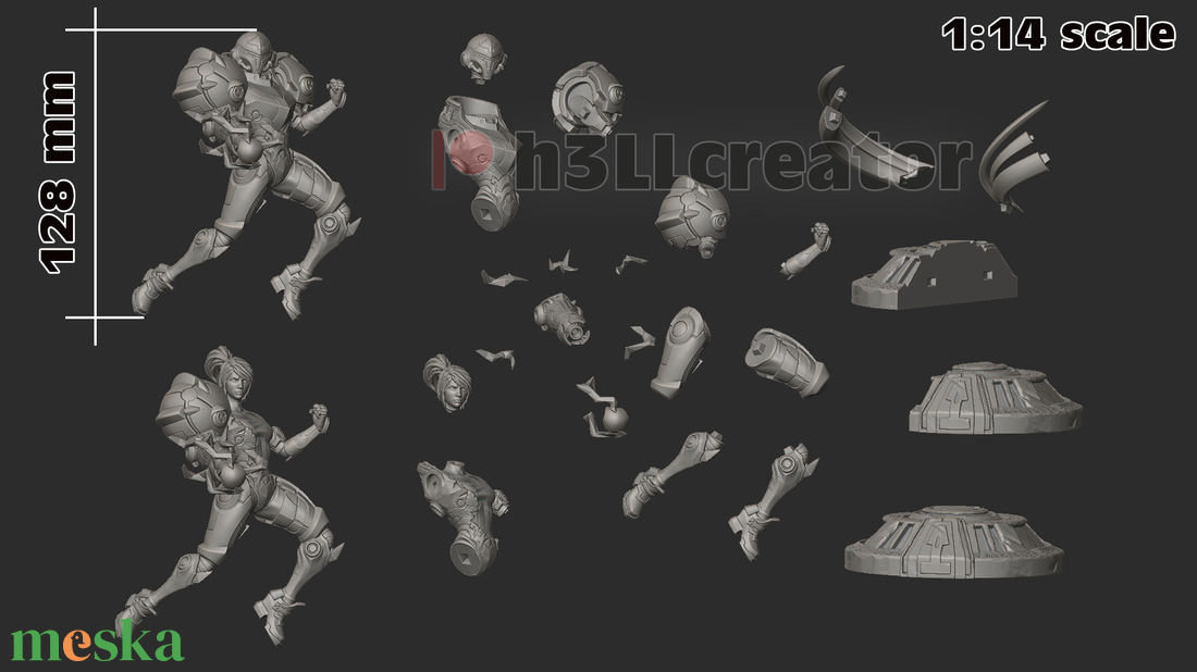 Samus - Metroid - művészet - makett, modell - Meska.hu Samus - Metroid - művészet - makett, modell - Meska.hu