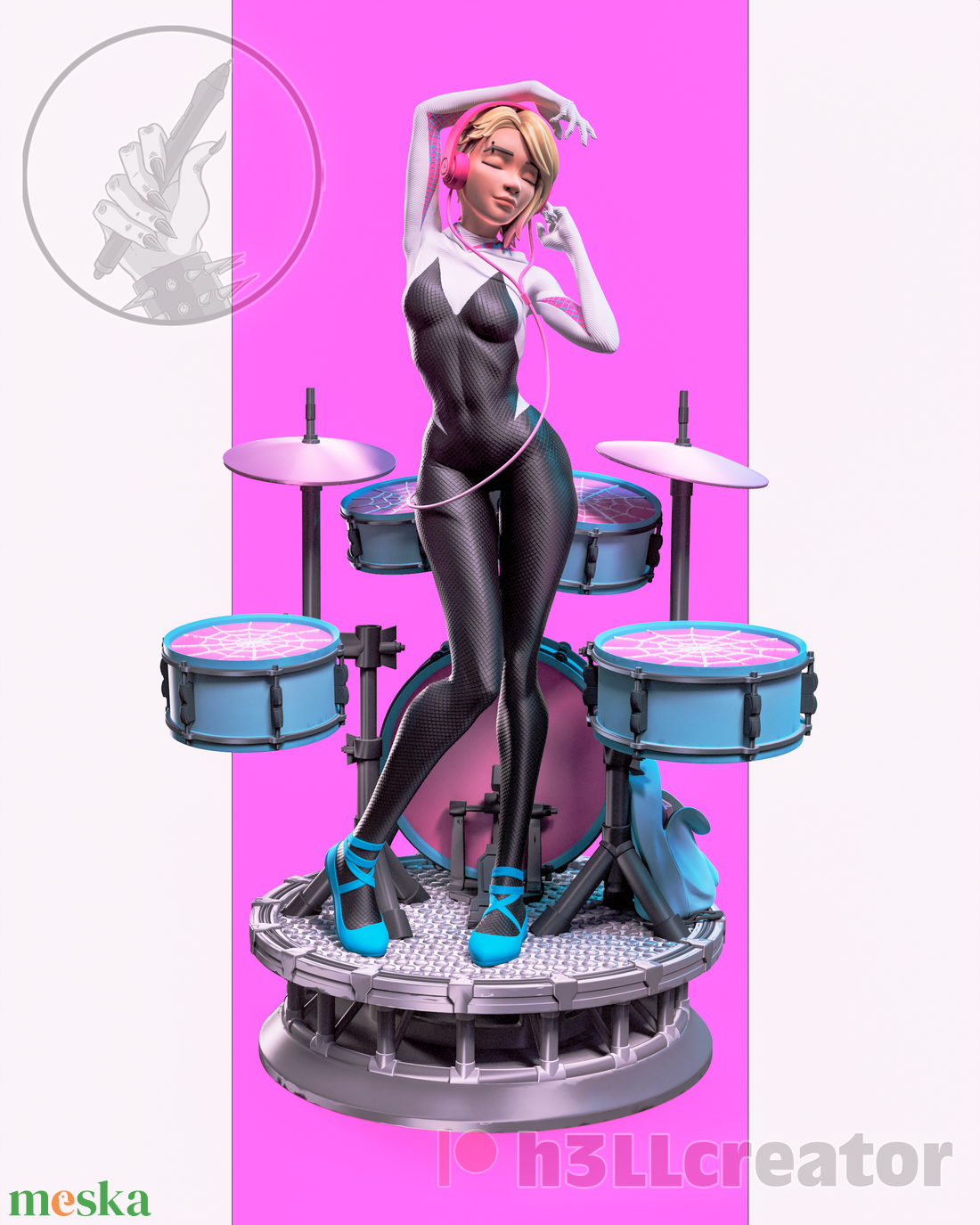 Gwen Stacy - Siderman - művészet - makett, modell - Meska.hu Gwen Stacy - Siderman - művészet - makett, modell - Meska.hu