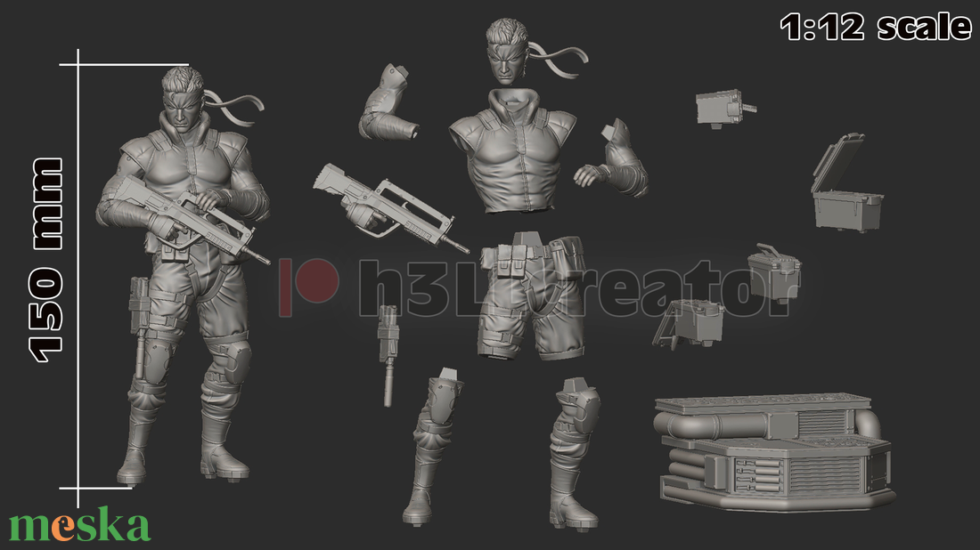 Solid Snake - Metal Gear Solid - művészet - makett, modell - Meska.hu Solid Snake - Metal Gear Solid - művészet - makett, modell - Meska.hu