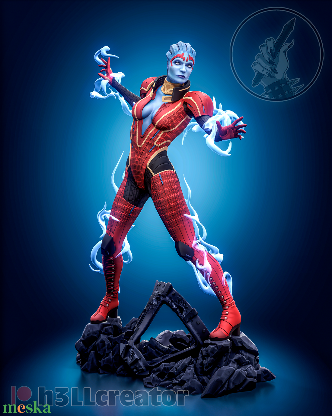 Samara - Mass Effect - művészet - makett, modell - Meska.hu Samara - Mass Effect - művészet - makett, modell - Meska.hu
