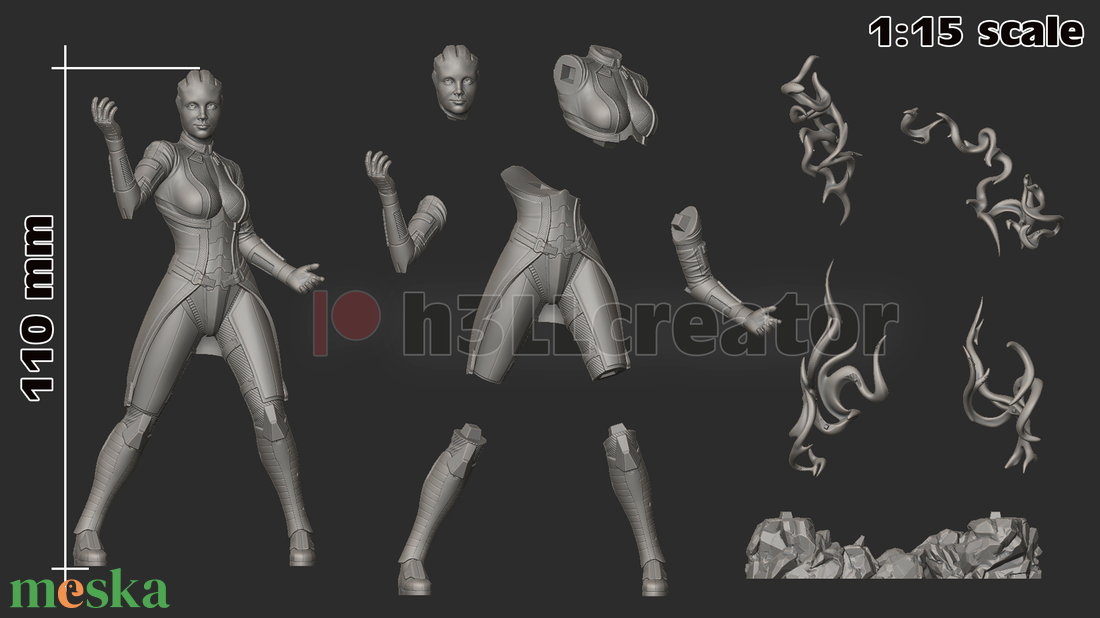 Liara - Mass Effect - művészet - makett, modell - Meska.hu Liara - Mass Effect - művészet - makett, modell - Meska.hu
