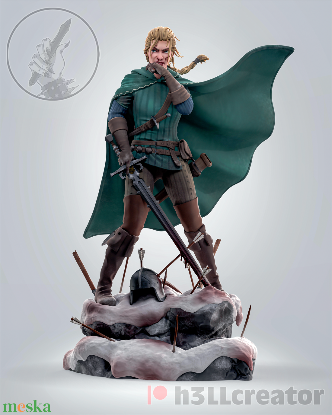Queen Meve - The Witcher - művészet - makett, modell - Meska.hu
