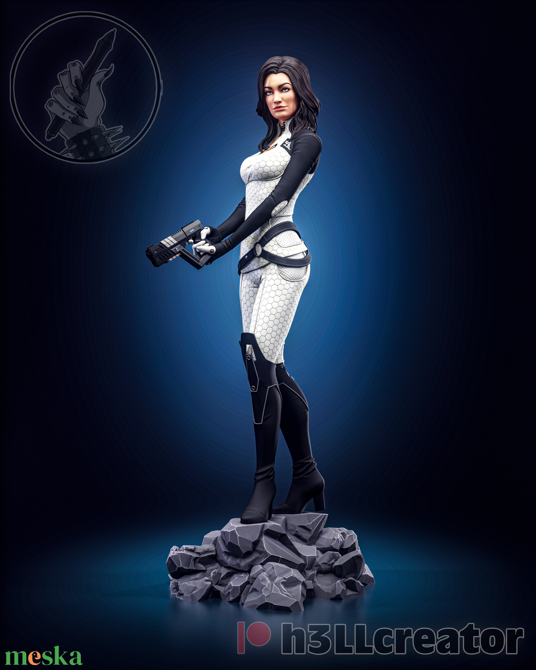 Miranda Lawson - Mass Effect - művészet - makett, modell - Meska.hu Miranda Lawson - Mass Effect - művészet - makett, modell - Meska.hu