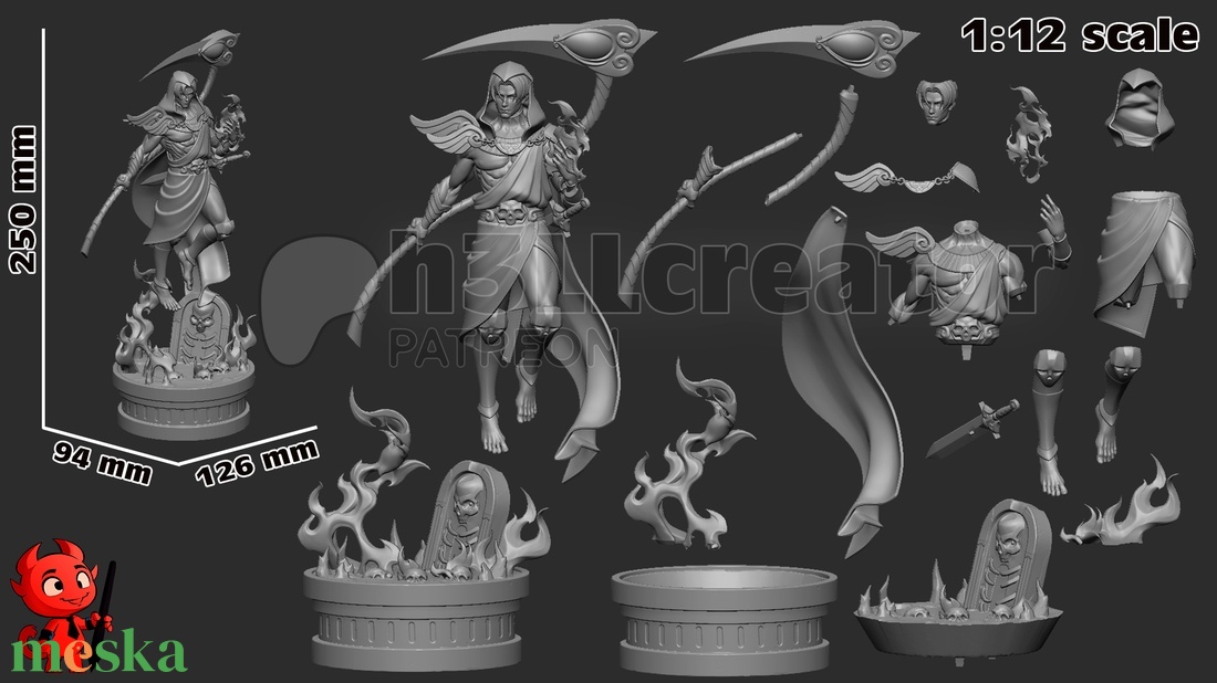 Thanatos - Hades 3 - művészet - makett, modell - Meska.hu