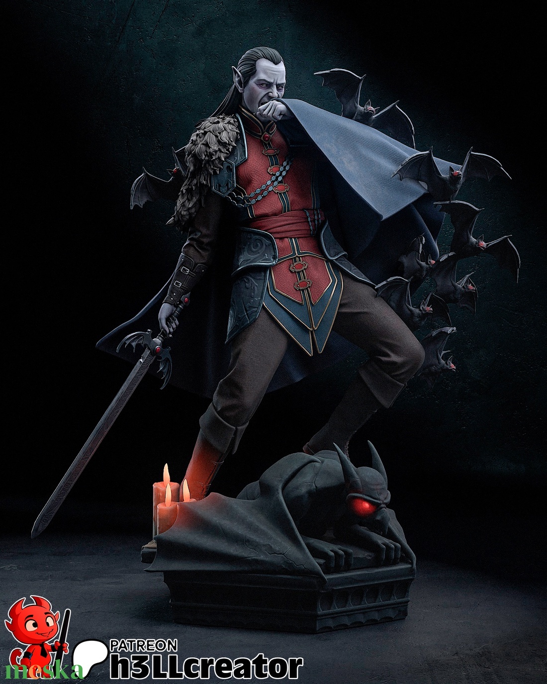 Strahd von Zarovich - DnD Világ - művészet - makett, modell - Meska.hu Strahd von Zarovich - DnD Világ - művészet - makett, modell - Meska.hu