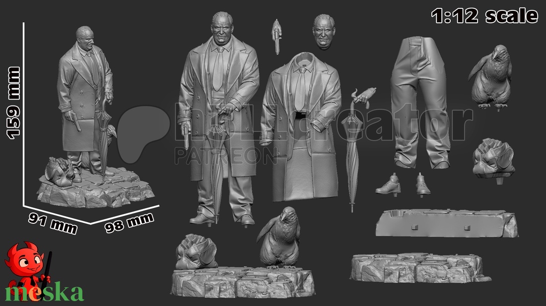 Penguin - Batman - művészet - makett, modell - Meska.hu