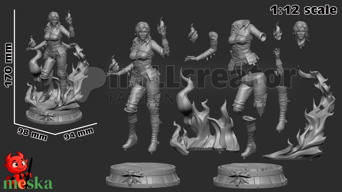 Triss Merigold - The Witcher - művészet - makett, modell - Meska.hu