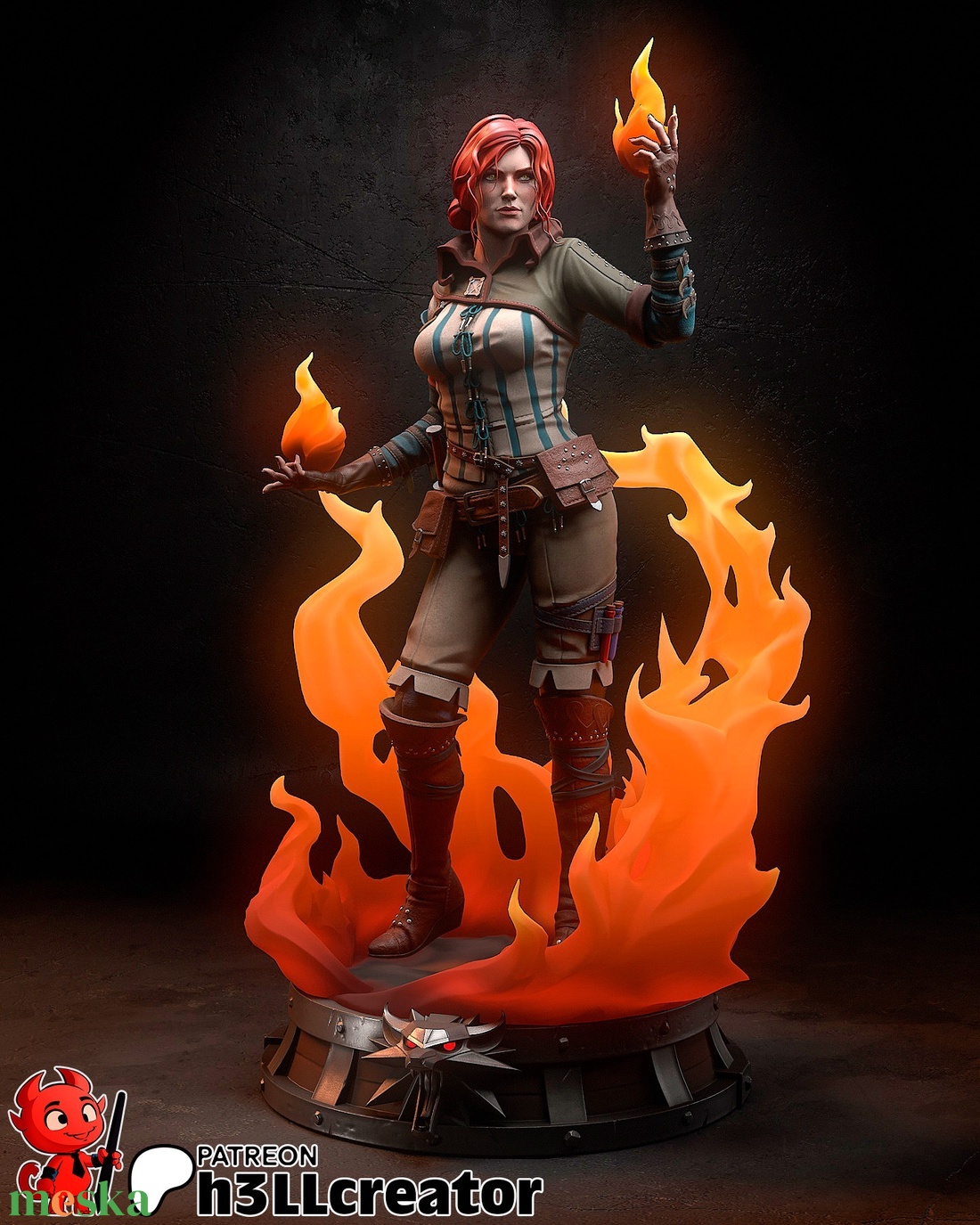 Triss Merigold - The Witcher - művészet - makett, modell - Meska.hu