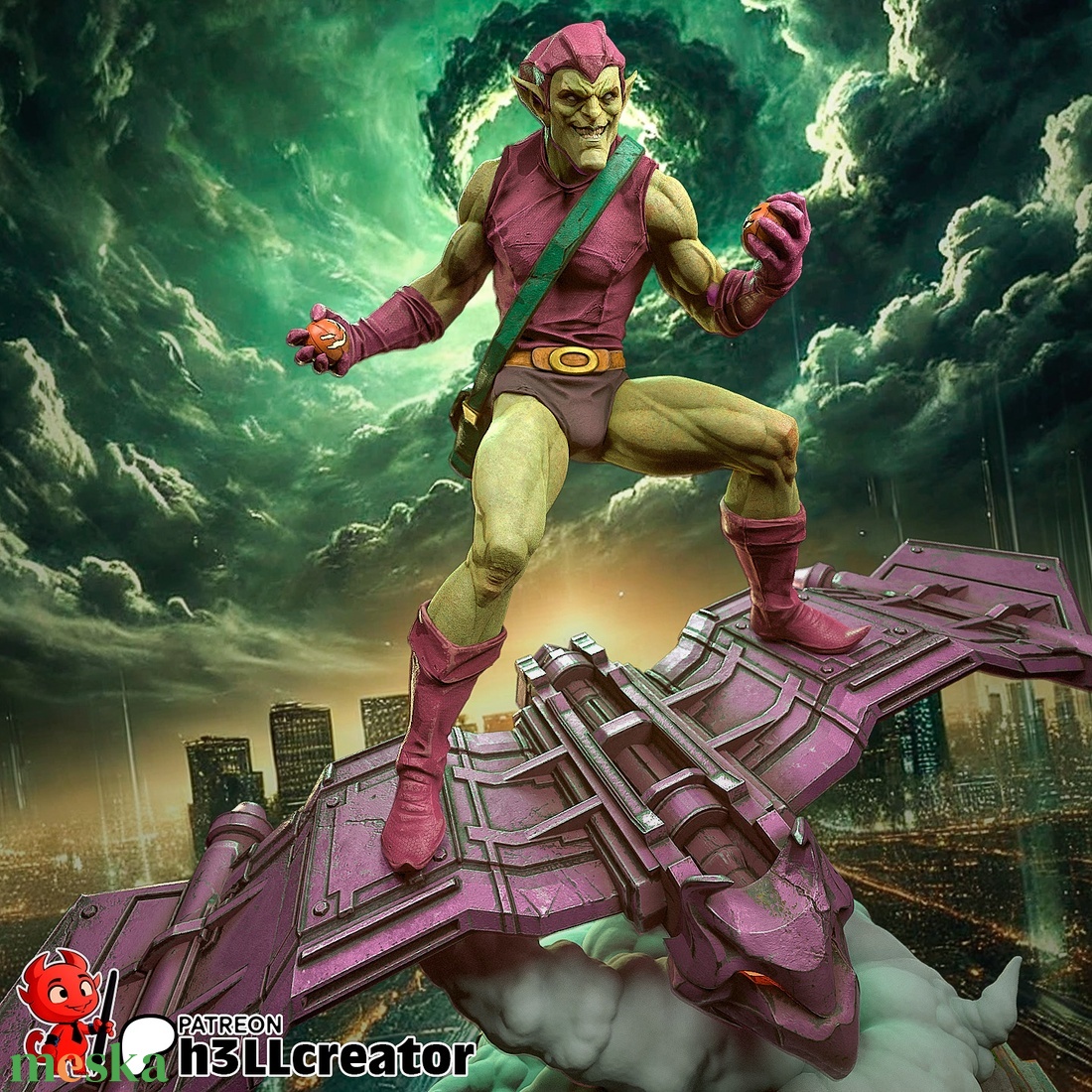 Green Goblin - Spiderman - művészet - makett, modell - Meska.hu Green Goblin - Spiderman - művészet - makett, modell - Meska.hu
