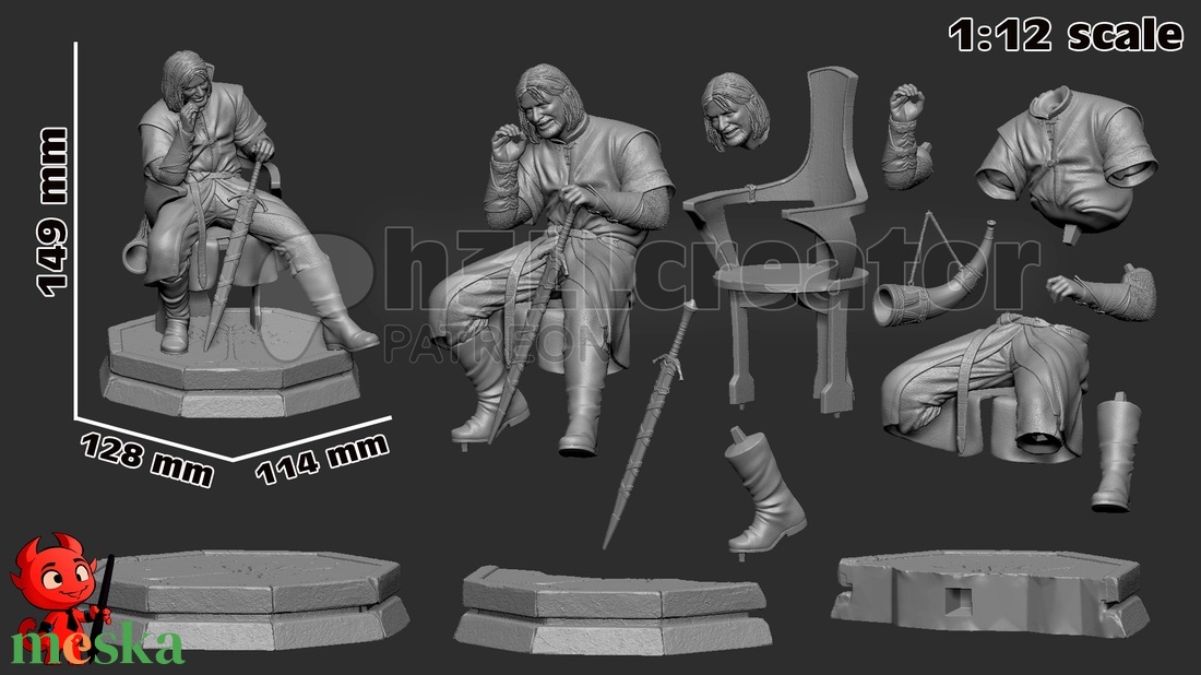 Boromir - The Lord of the Rings - művészet - makett, modell - Meska.hu Boromir - The Lord of the Rings - művészet - makett, modell - Meska.hu