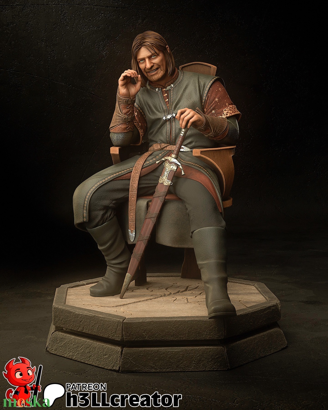 Boromir - The Lord of the Rings - művészet - makett, modell - Meska.hu Boromir - The Lord of the Rings - művészet - makett, modell - Meska.hu