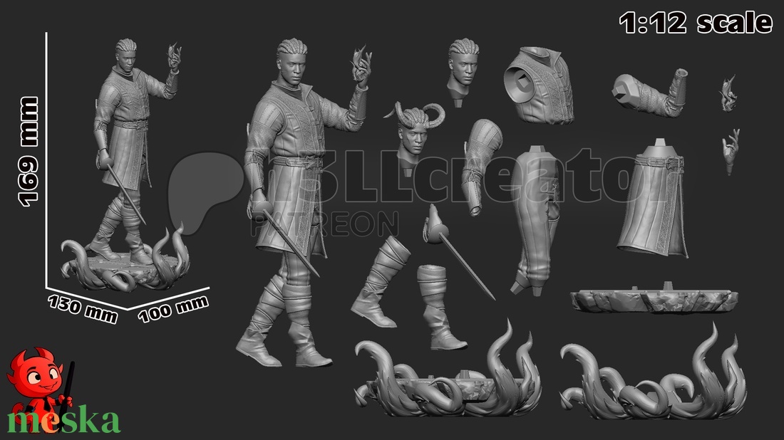 Wyll - Baldur's gate 3 - művészet - makett, modell - Meska.hu Wyll - Baldur's gate 3 - művészet - makett, modell - Meska.hu