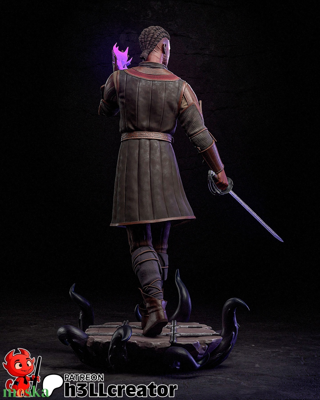 Wyll - Baldur's gate 3 - művészet - makett, modell - Meska.hu Wyll - Baldur's gate 3 - művészet - makett, modell - Meska.hu