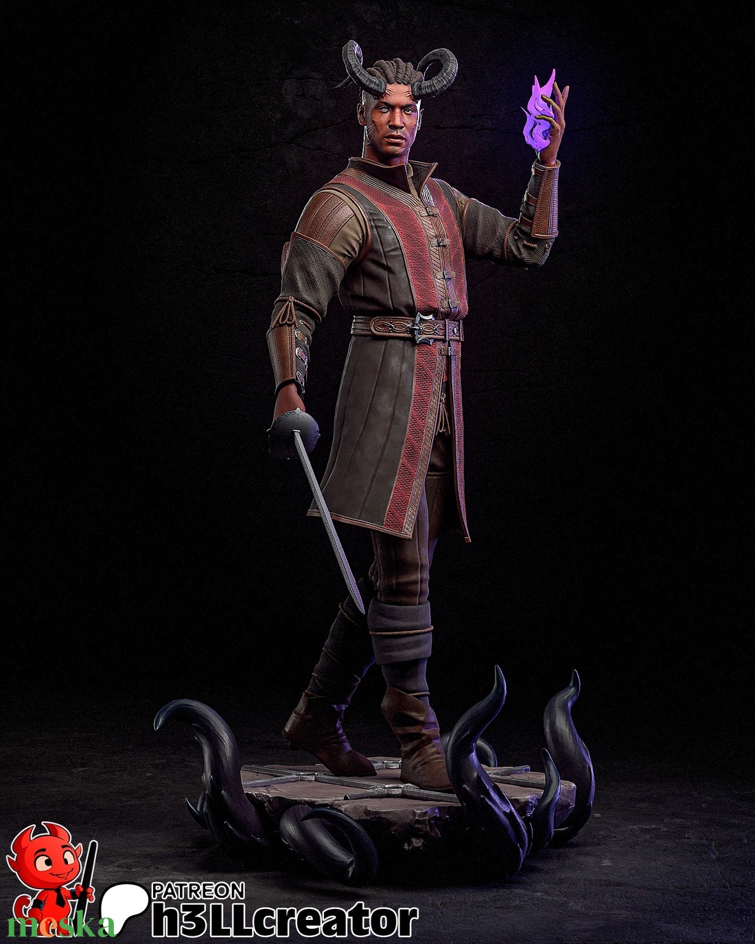 Wyll - Baldur's gate 3 - művészet - makett, modell - Meska.hu Wyll - Baldur's gate 3 - művészet - makett, modell - Meska.hu