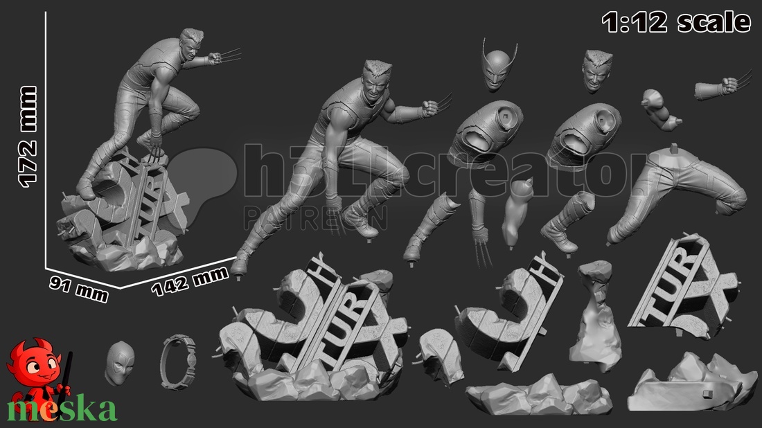 Wolverine - Deadpool and Wolverine - művészet - makett, modell - Meska.hu Wolverine - Deadpool and Wolverine - művészet - makett, modell - Meska.hu