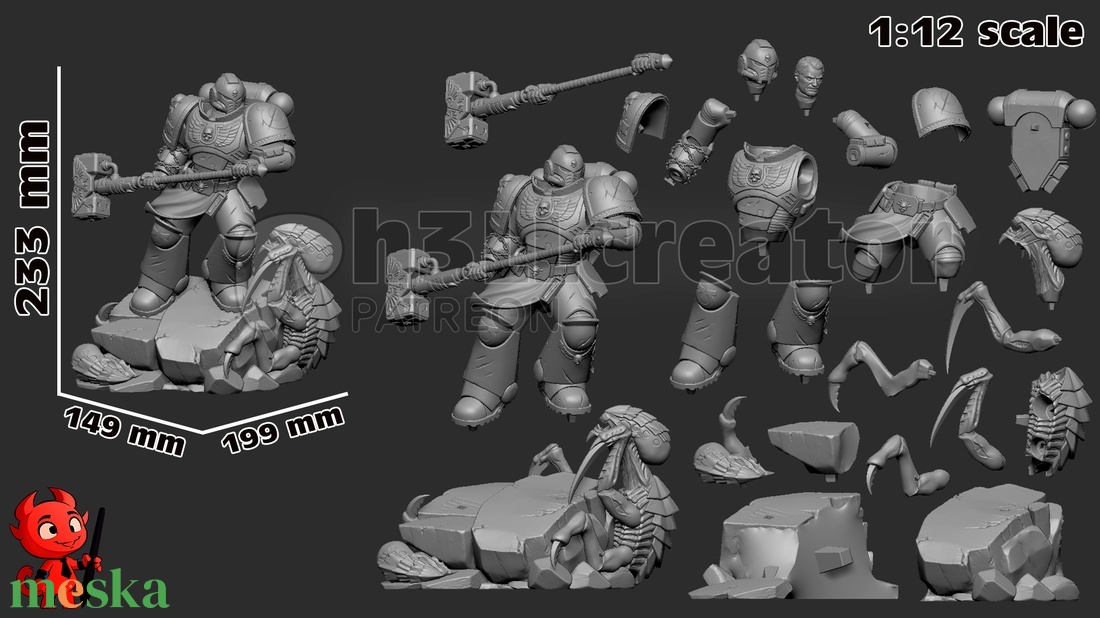 Titus - Warhammer 40k Space Marine 2 - művészet - makett, modell - Meska.hu Titus - Warhammer 40k Space Marine 2 - művészet - makett, modell - Meska.hu