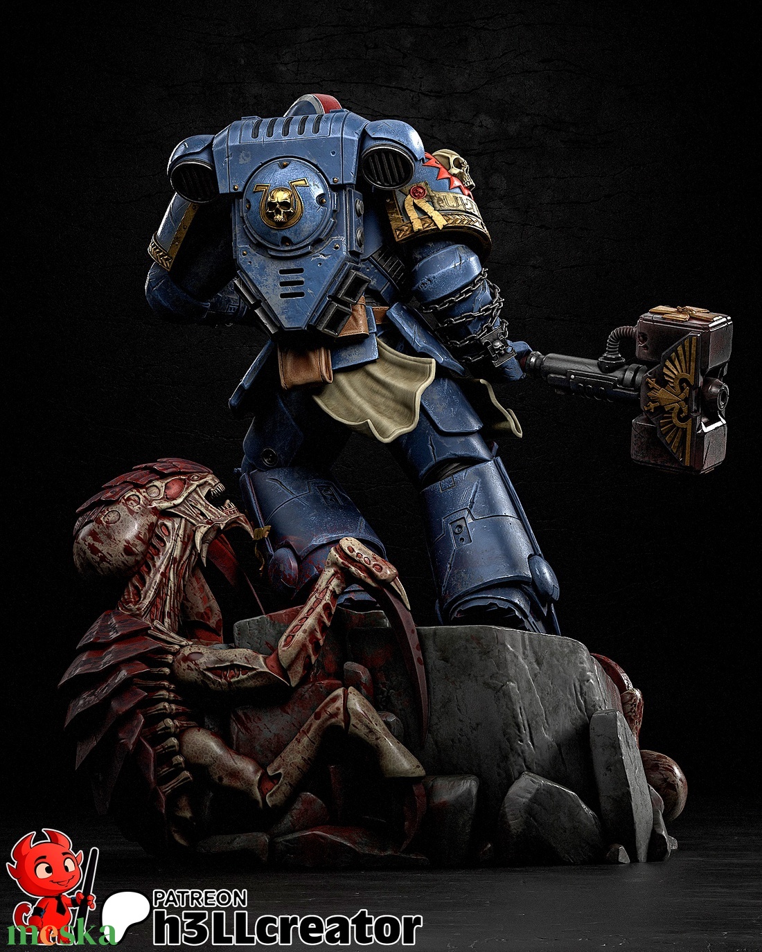 Titus - Warhammer 40k Space Marine 2 - művészet - makett, modell - Meska.hu Titus - Warhammer 40k Space Marine 2 - művészet - makett, modell - Meska.hu