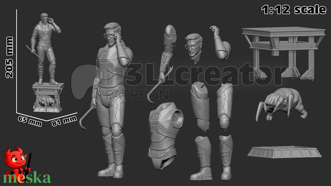 Gordon Freeman - Half Life 2 - művészet - makett, modell - Meska.hu Gordon Freeman - Half Life 2 - művészet - makett, modell - Meska.hu