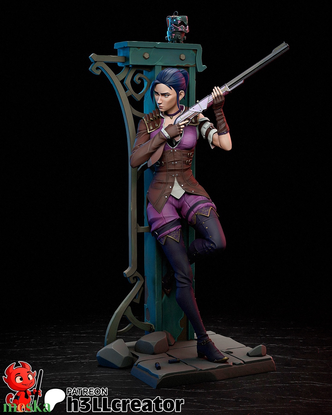 Caitlyn - League of Legends Arcane - művészet - makett, modell - Meska.hu Caitlyn - League of Legends Arcane - művészet - makett, modell - Meska.hu