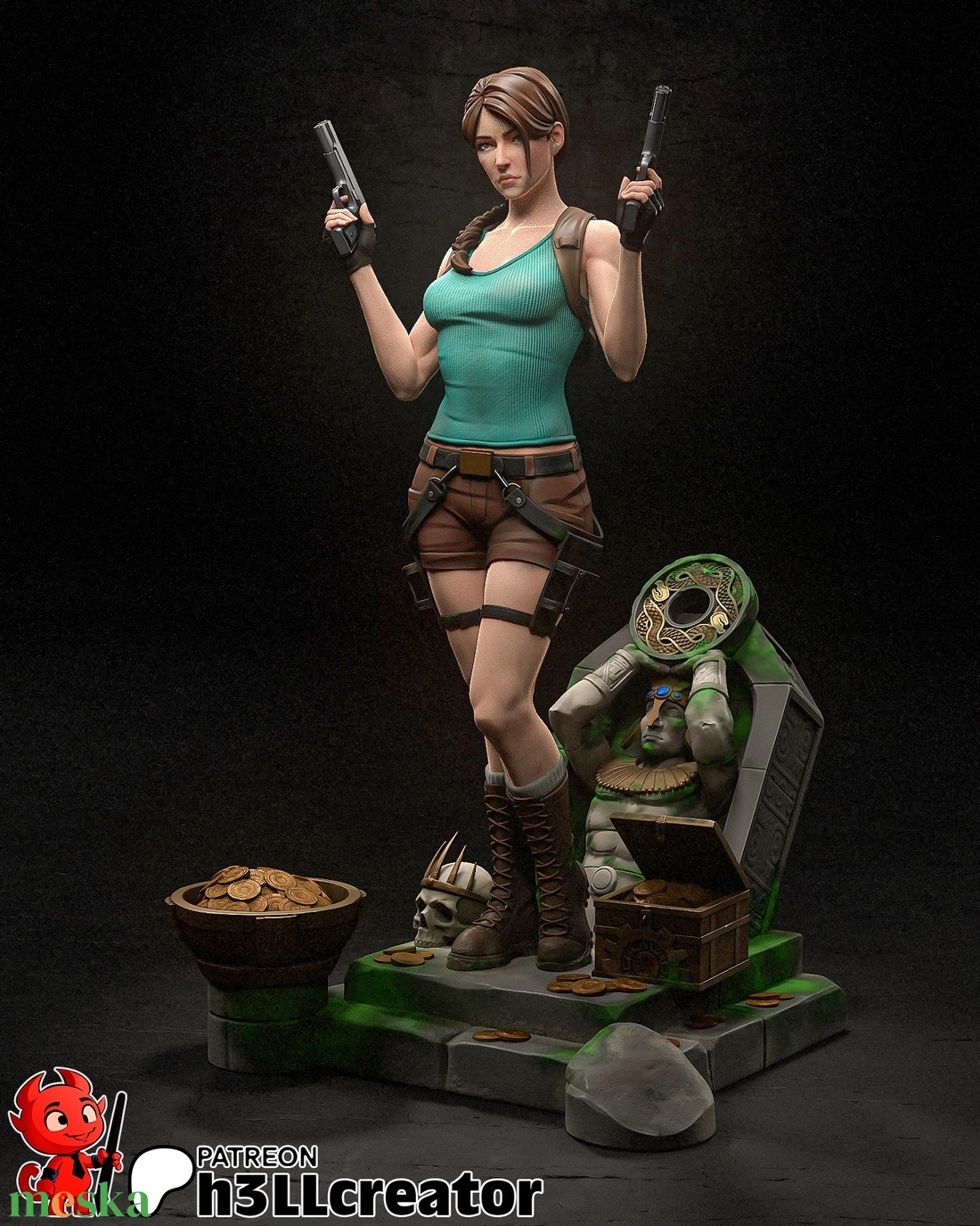 Lara Croft - Tomb Raider - művészet - makett, modell - Meska.hu Lara Croft - Tomb Raider - művészet - makett, modell - Meska.hu