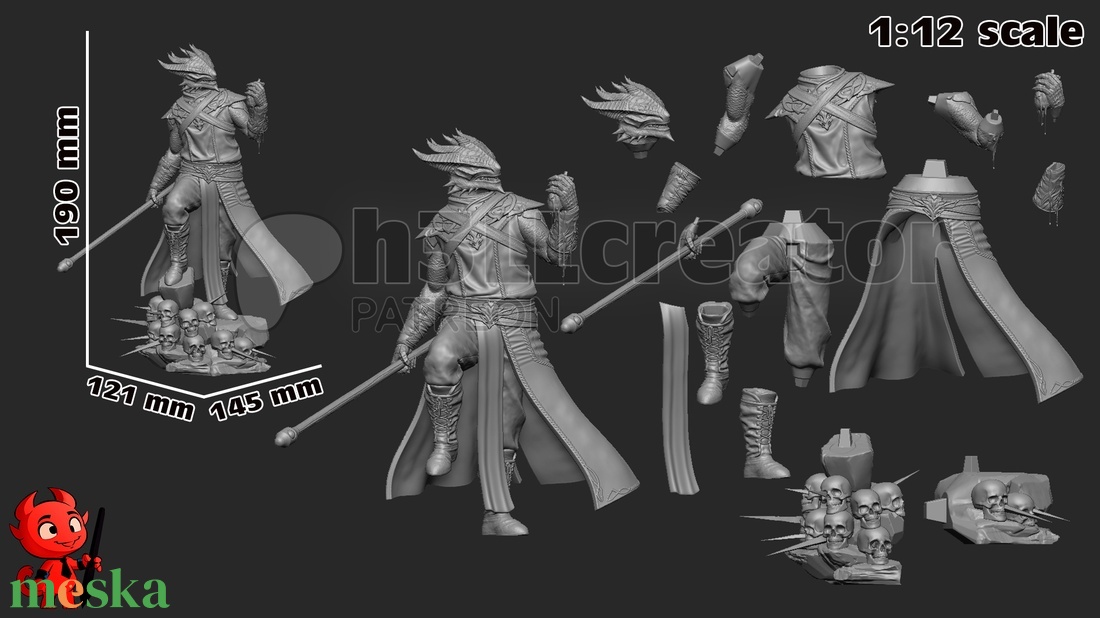 Dark Urge - Baldur's gate 3 - művészet - makett, modell - Meska.hu Dark Urge - Baldur's gate 3 - művészet - makett, modell - Meska.hu