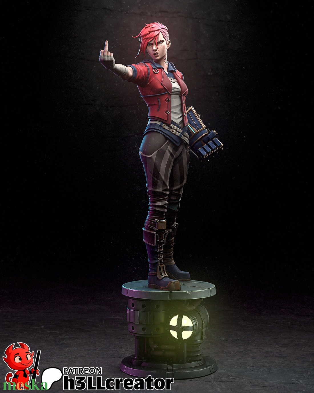 Vi - League of Legends Arcane - művészet - makett, modell - Meska.hu Vi - League of Legends Arcane - művészet - makett, modell - Meska.hu