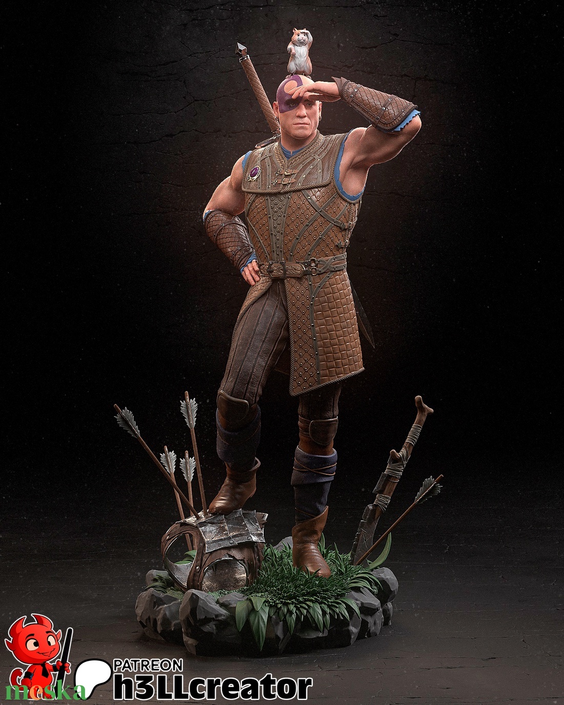 Minsc - Baldur's gate 3 - művészet - makett, modell - Meska.hu Minsc - Baldur's gate 3 - művészet - makett, modell - Meska.hu