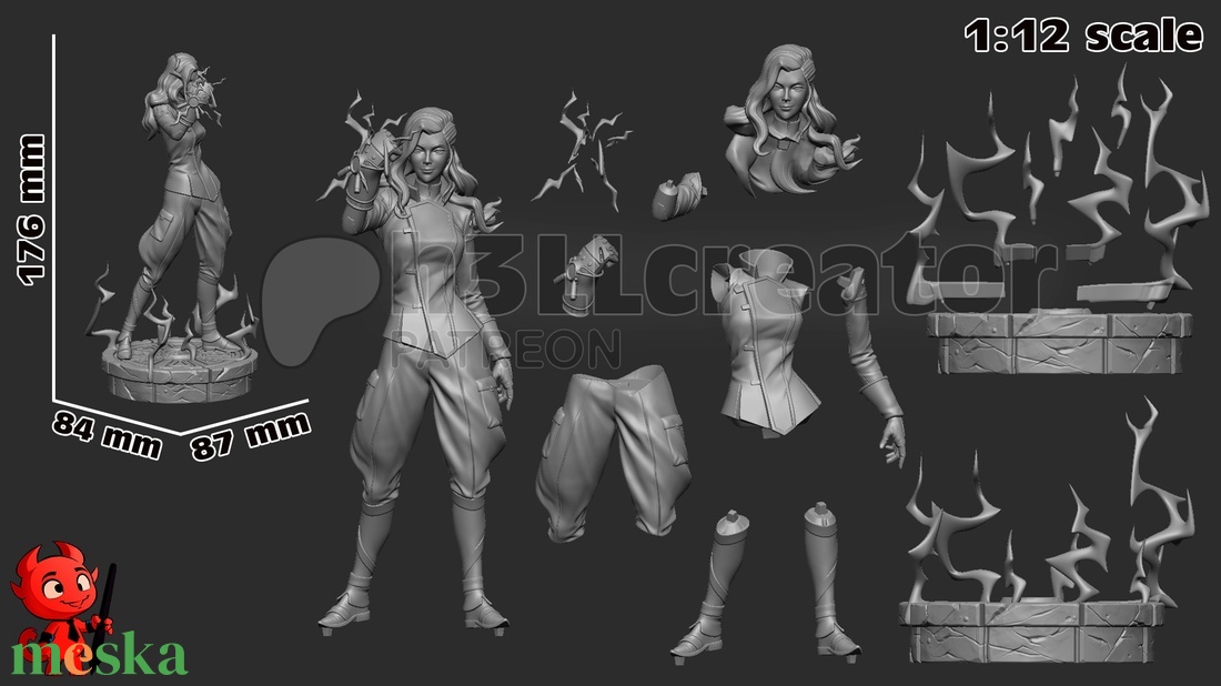 Asami Sato - Legend of Korra - művészet - makett, modell - Meska.hu Asami Sato - Legend of Korra - művészet - makett, modell - Meska.hu
