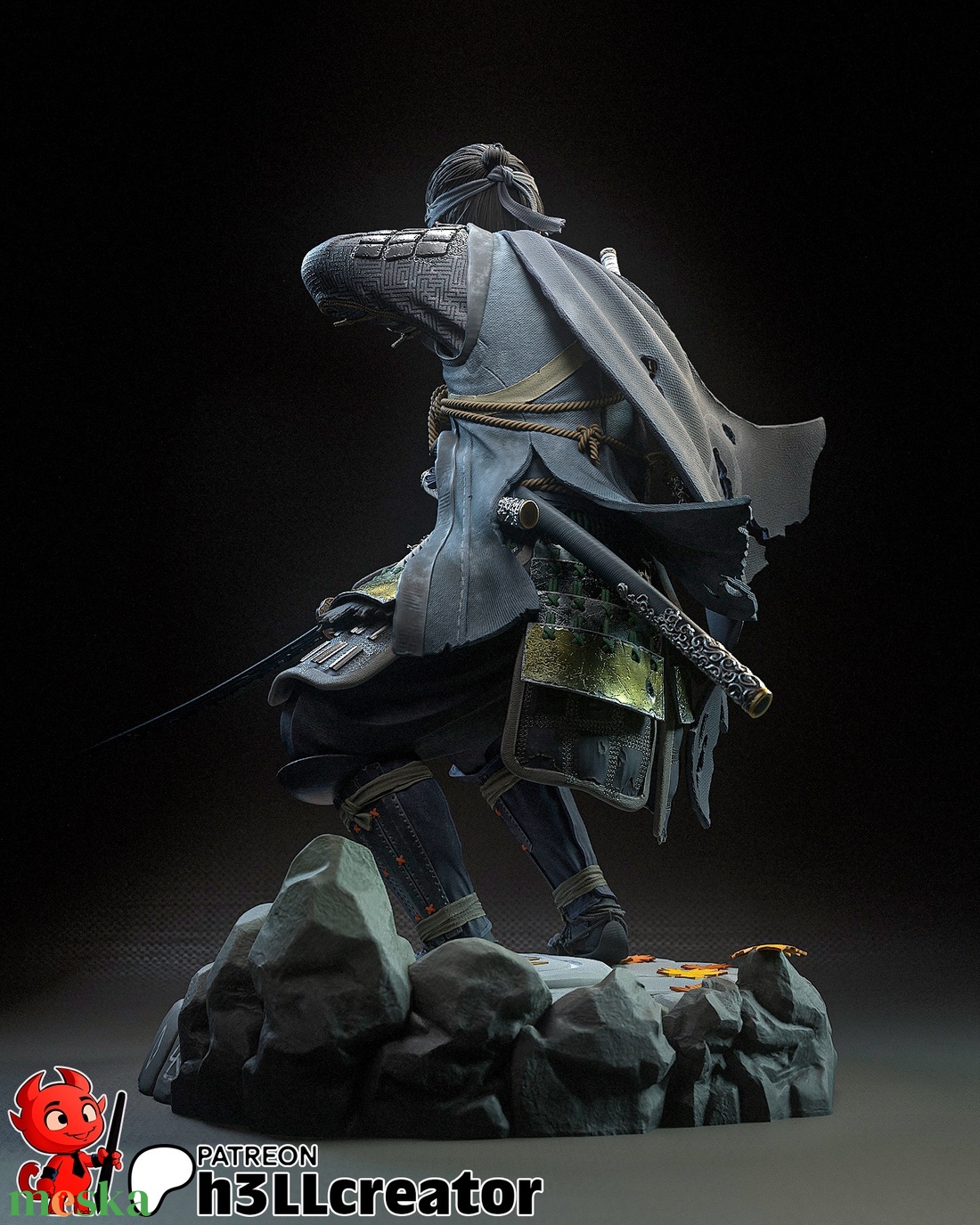 Jin Sakai - Ghost of Tsushima - művészet - makett, modell - Meska.hu Jin Sakai - Ghost of Tsushima - művészet - makett, modell - Meska.hu