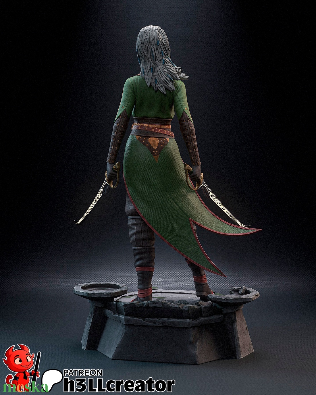 Jaheira - Baldur's Gate 3 - művészet - makett, modell - Meska.hu