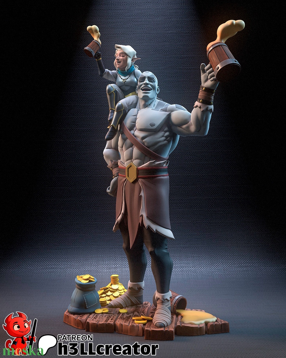 Grog és Pike - Legend of Vox Machina - művészet - makett, modell - Meska.hu Grog és Pike - Legend of Vox Machina - művészet - makett, modell - Meska.hu