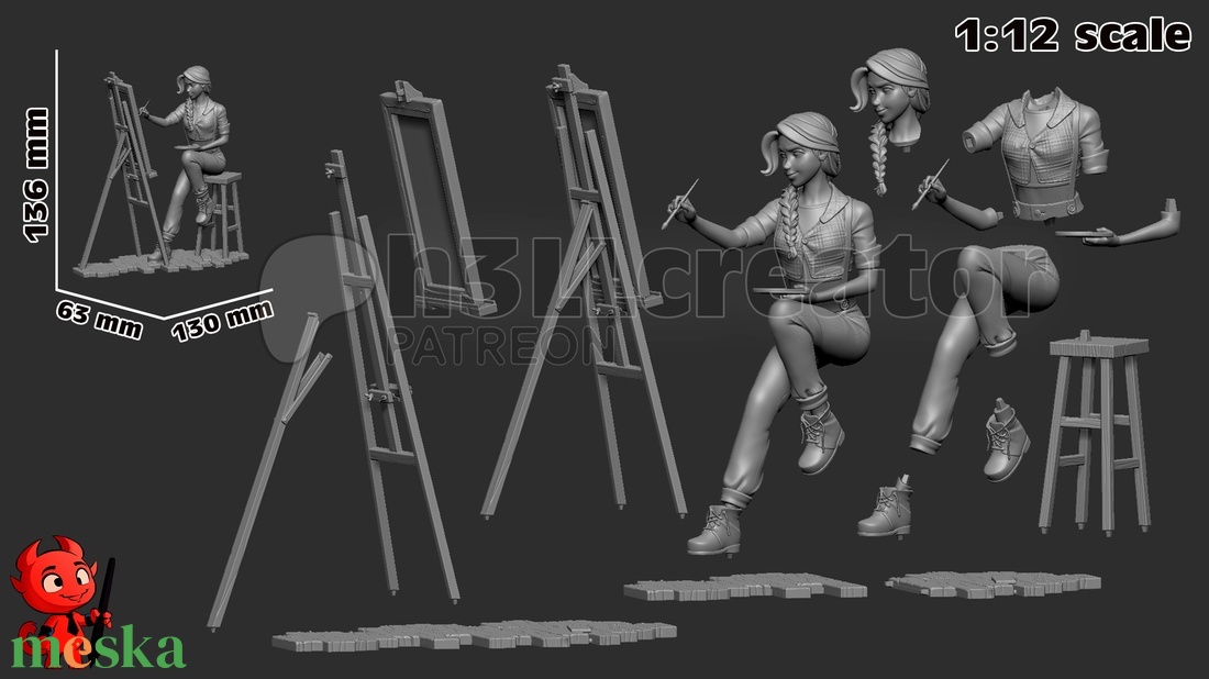 Leah - Stardew Valley - művészet - makett, modell - Meska.hu Leah - Stardew Valley - művészet - makett, modell - Meska.hu
