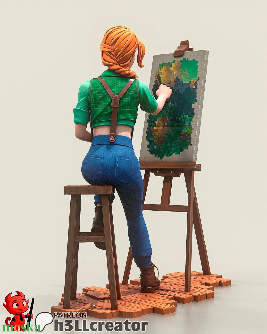 Leah - Stardew Valley - művészet - makett, modell - Meska.hu Leah - Stardew Valley - művészet - makett, modell - Meska.hu