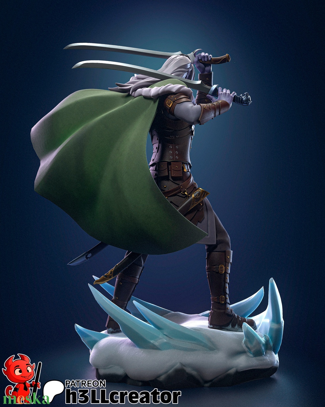 Drizzt Do'Urden - Forgotten Realms - művészet - makett, modell - Meska.hu Drizzt Do'Urden - Forgotten Realms - művészet - makett, modell - Meska.hu