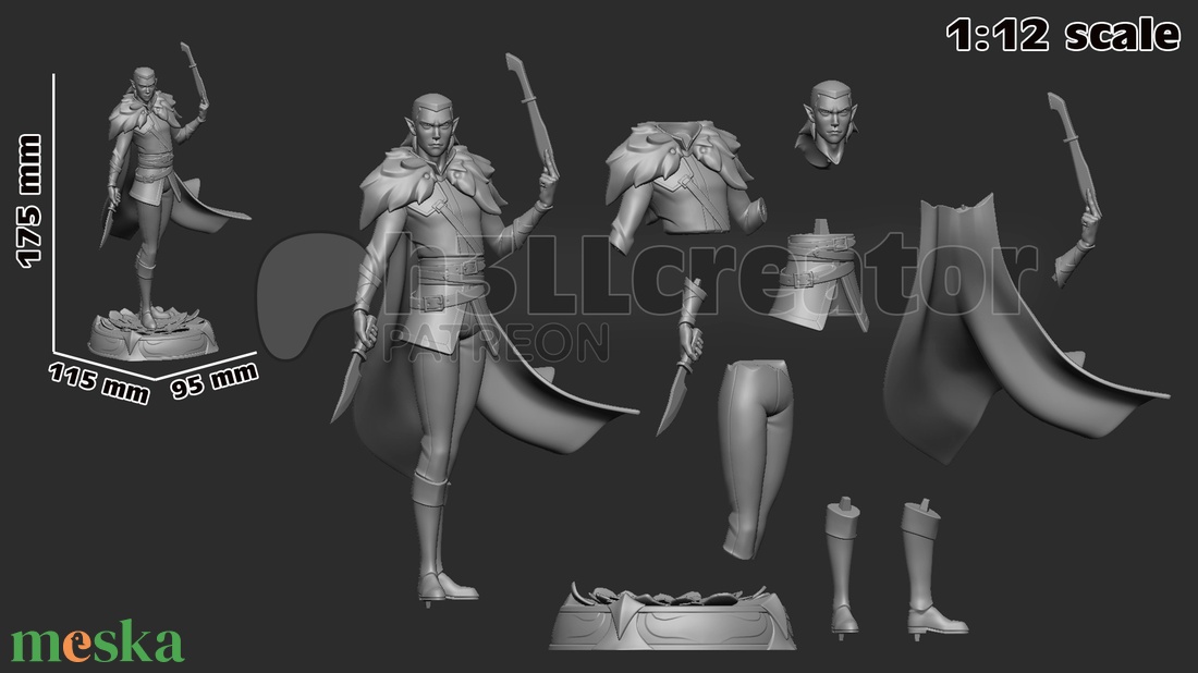 Vax'ilda - Legend of Vox Machina - művészet - makett, modell - Meska.hu Vax'ilda - Legend of Vox Machina - művészet - makett, modell - Meska.hu