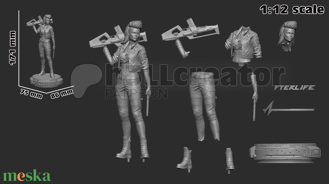 Rogue Amendiares - Cyberpunk 2077 - művészet - makett, modell - Meska.hu Rogue Amendiares - Cyberpunk 2077 - művészet - makett, modell - Meska.hu