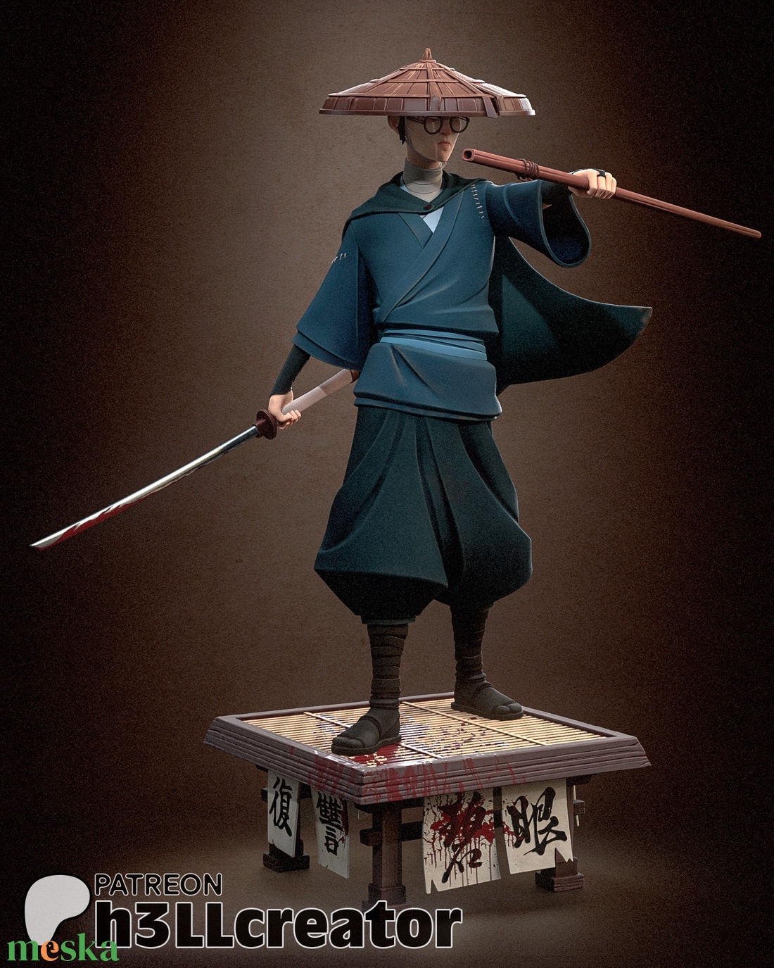 Mizu - Blue Eye Samurai - művészet - makett, modell - Meska.hu Mizu - Blue Eye Samurai - művészet - makett, modell - Meska.hu