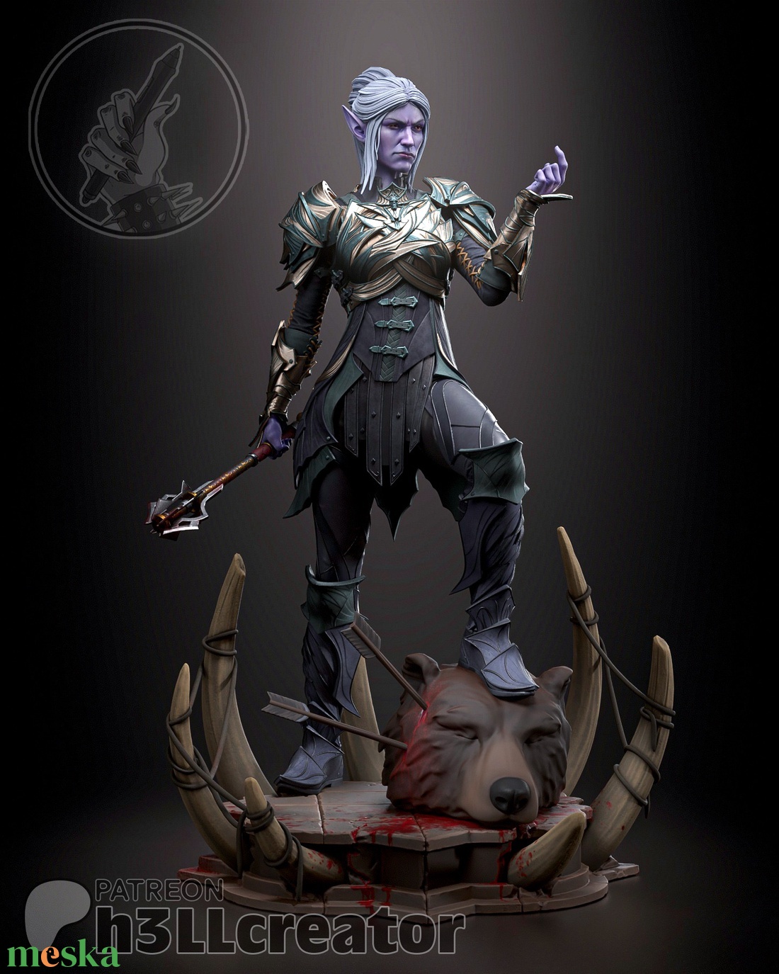 Minthara - Baldur's gate 3 - művészet - makett, modell - Meska.hu Minthara - Baldur's gate 3 - művészet - makett, modell - Meska.hu