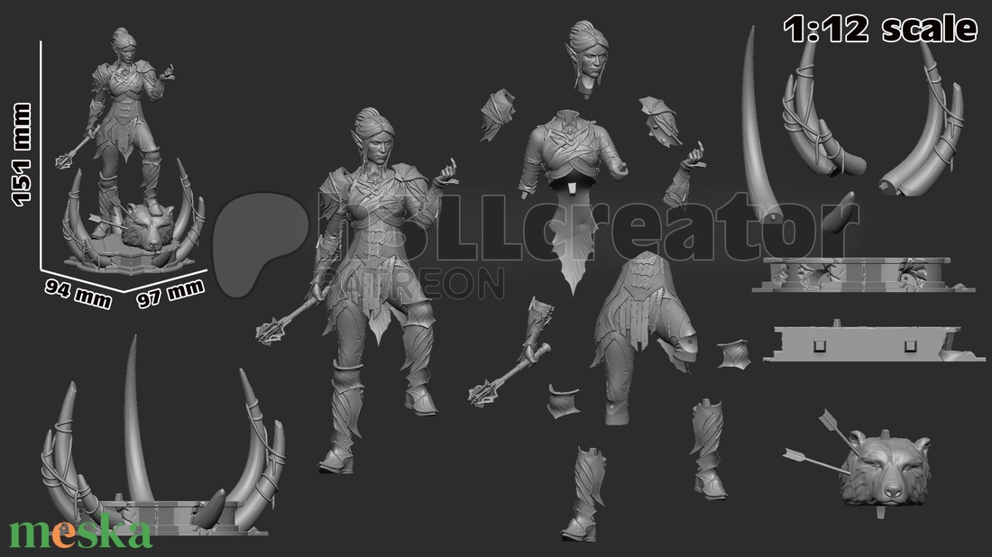 Minthara - Baldur's gate 3 - művészet - makett, modell - Meska.hu Minthara - Baldur's gate 3 - művészet - makett, modell - Meska.hu
