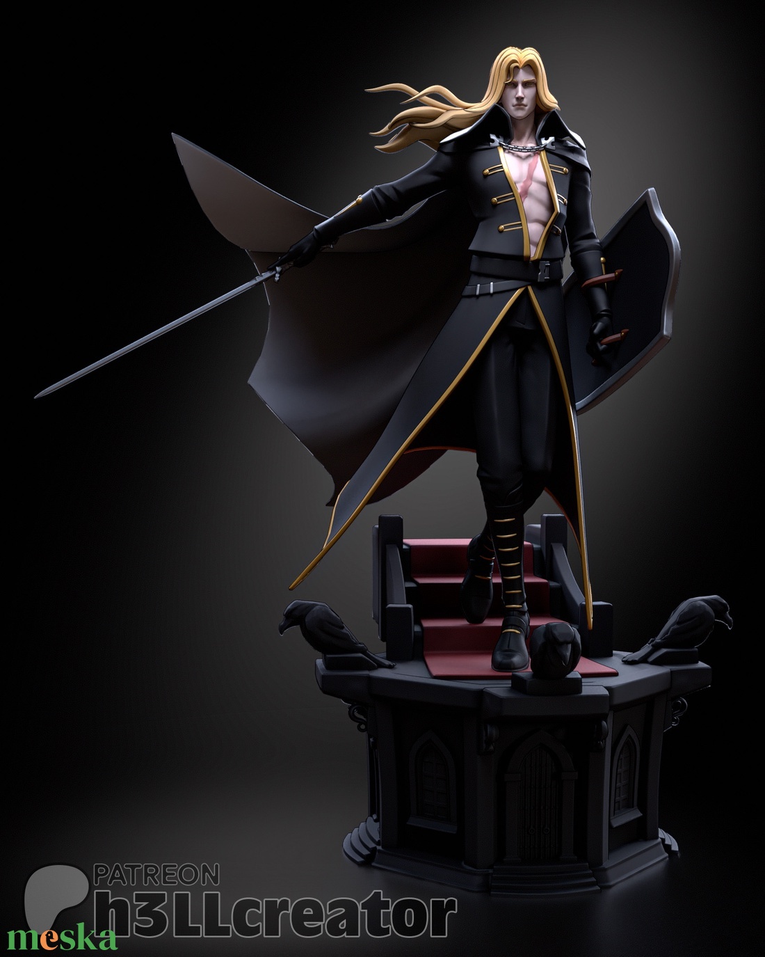 Alucard - Castlevania - művészet - makett, modell - Meska.hu Alucard - Castlevania - művészet - makett, modell - Meska.hu