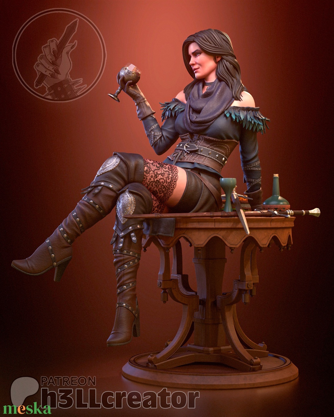Yennefer - Witcher 3 - művészet - makett, modell - Meska.hu Yennefer - Witcher 3 - művészet - makett, modell - Meska.hu