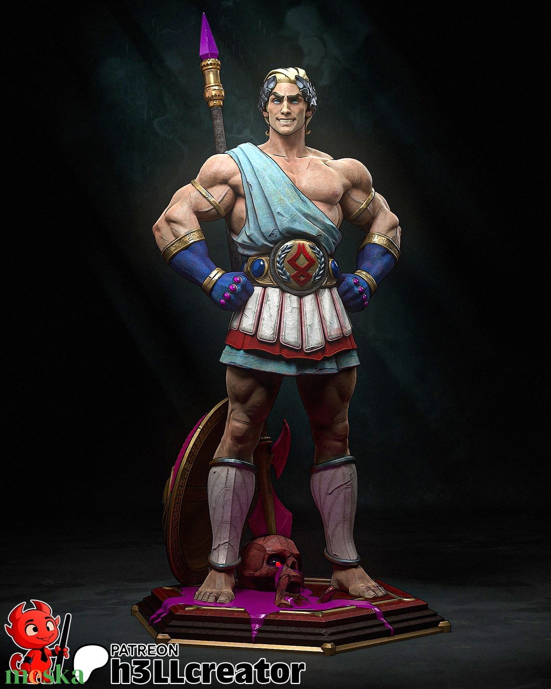 Theseus - Hades - művészet - makett, modell - Meska.hu Theseus - Hades - művészet - makett, modell - Meska.hu