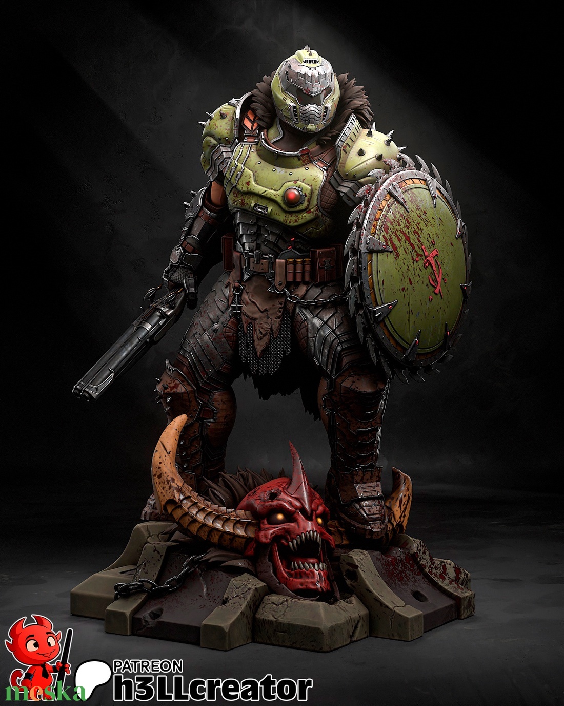 Doom guy - DOOM: The Dark Ages - művészet - makett, modell - Meska.hu Doom guy - DOOM: The Dark Ages - művészet - makett, modell - Meska.hu