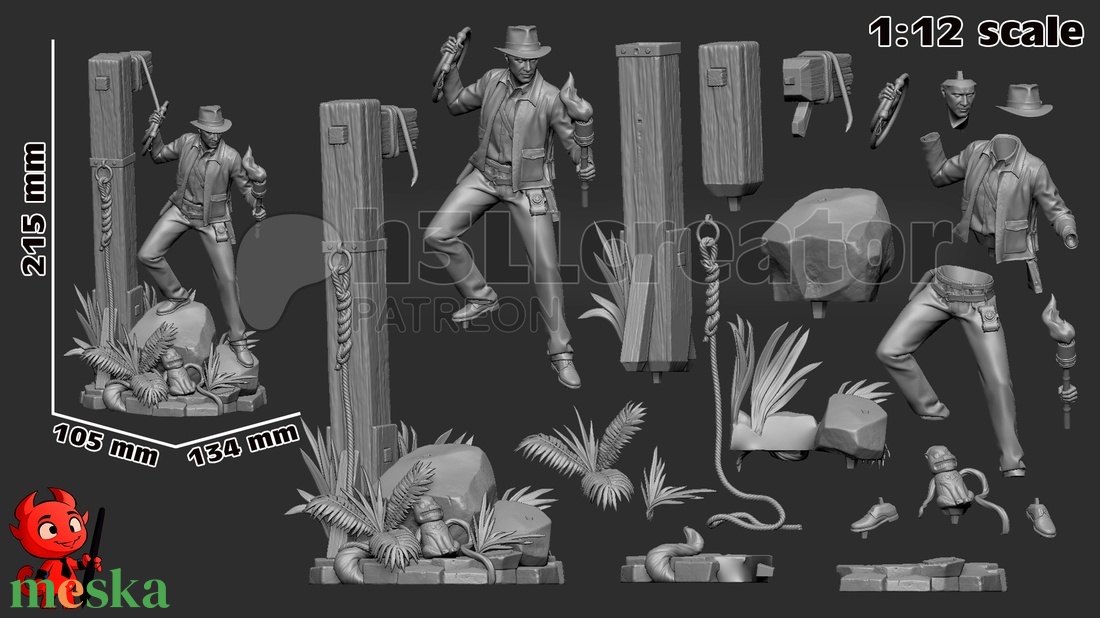 Indiana Jones - Indiana Jones - művészet - makett, modell - Meska.hu Indiana Jones - Indiana Jones - művészet - makett, modell - Meska.hu