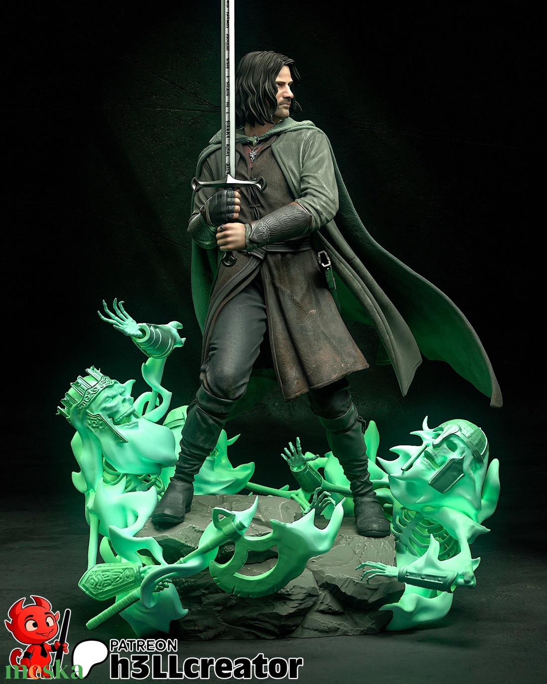 Aragorn - The Lord of the Rings - művészet - makett, modell - Meska.hu Aragorn - The Lord of the Rings - művészet - makett, modell - Meska.hu