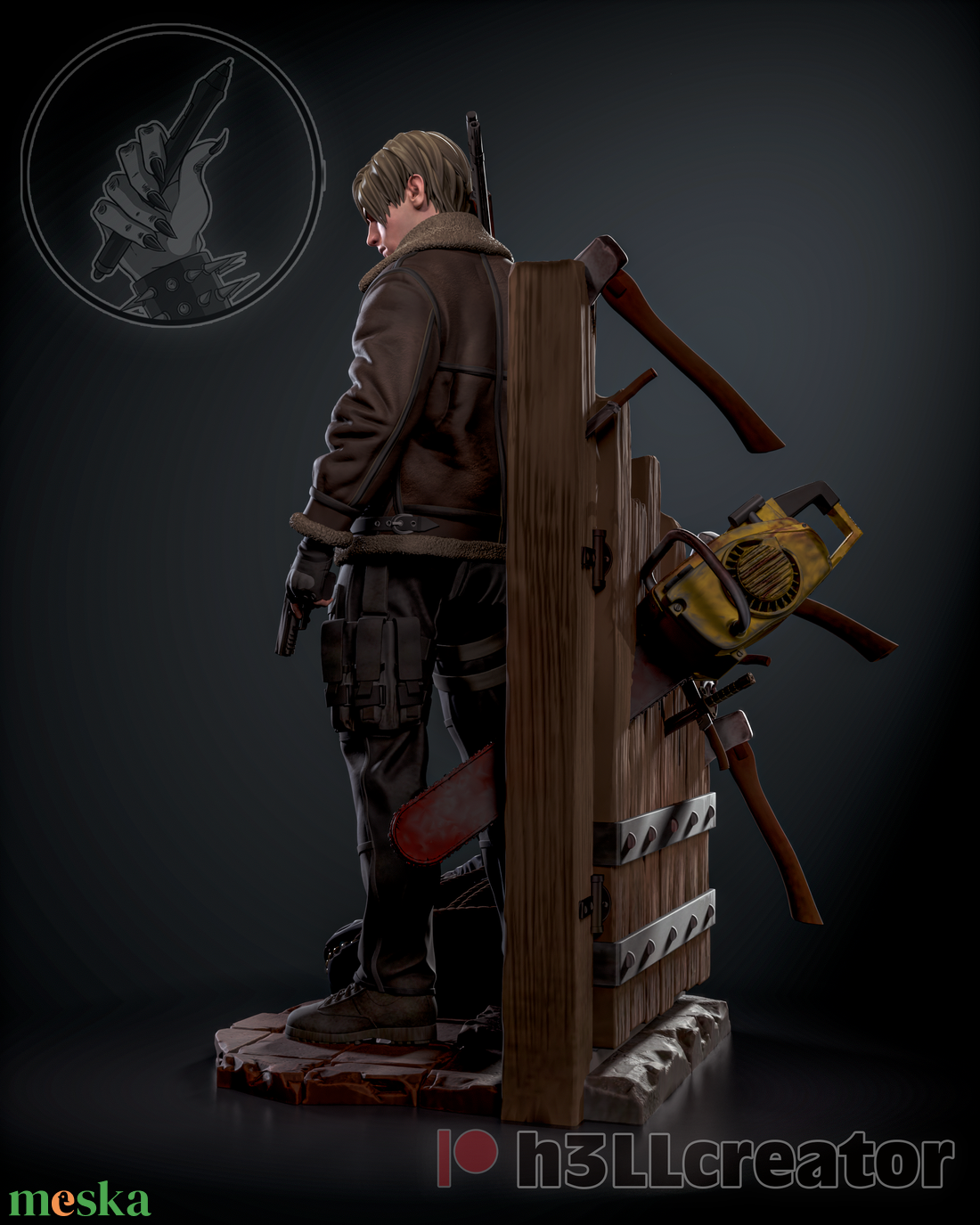 Leon S. Kennedy - Resident Evil - művészet - makett, modell - Meska.hu Leon S. Kennedy - Resident Evil - művészet - makett, modell - Meska.hu
