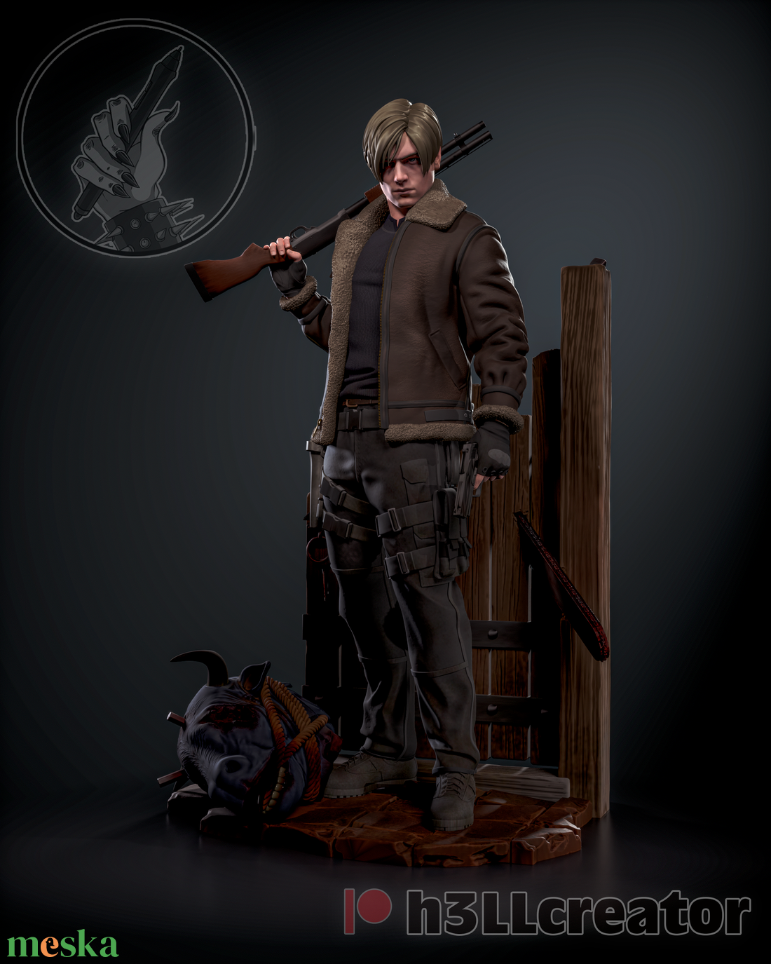 Leon S. Kennedy - Resident Evil - művészet - makett, modell - Meska.hu Leon S. Kennedy - Resident Evil - művészet - makett, modell - Meska.hu