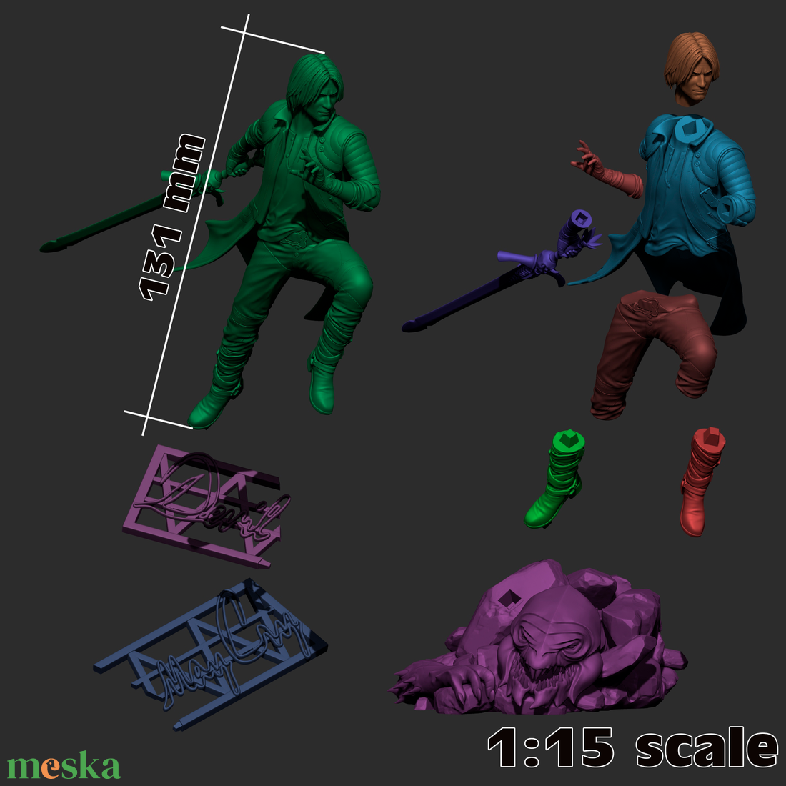 Dante - Devil May Cry  - művészet - makett, modell - Meska.hu