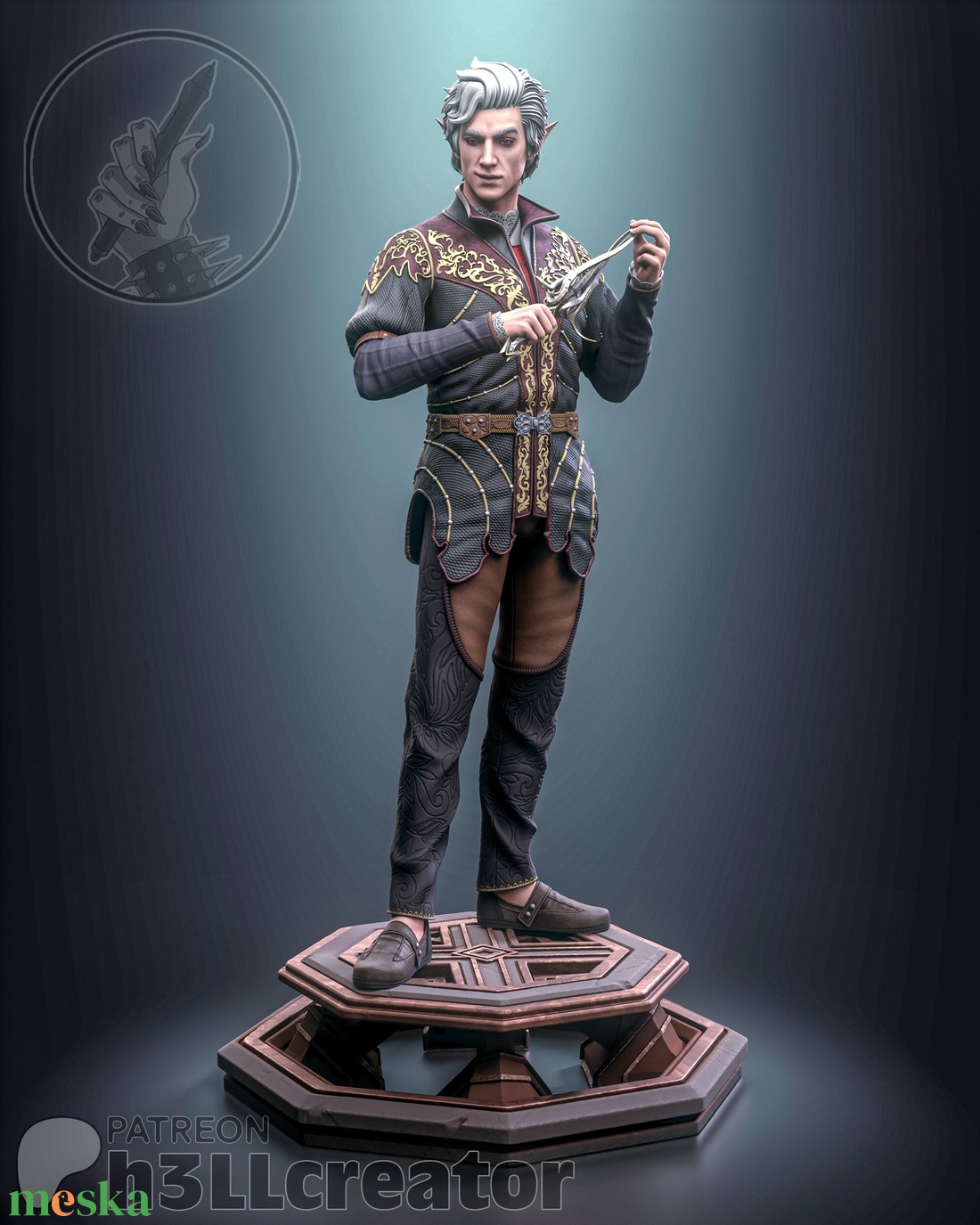 Astarion - Baldur's gate 3 - művészet - makett, modell - Meska.hu Astarion - Baldur's gate 3 - művészet - makett, modell - Meska.hu