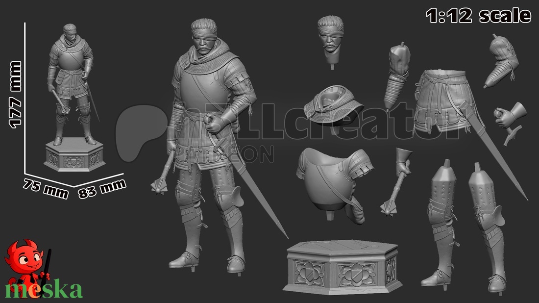 Jan Troznov / Ziska - Kingdom Come- Deliverance 2 - művészet - makett, modell - Meska.hu Jan Troznov / Ziska - Kingdom Come- Deliverance 2 - művészet - makett, modell - Meska.hu